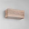 Immagine di Applique Esterna Biemissione Rettangolare Effetto Legno 2xE14 Mayenne Trio