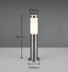 Immagine di Lampioncino Da Giardino Trioto Cilindro Grigio Nichel 45 cm Trio Lighting