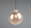 Immagine di Sospensione Moderna Sfera Vetro Ambra 25cm Liora Trio