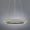 Immagine di Lampadario Led Anello Nero 45cm Per Tavolo 34w CCT Dimmerabile Amador Trio