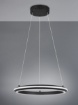 Immagine di Lampadario Led Anello Nero 45cm Per Tavolo 34w CCT Dimmerabile Amador Trio