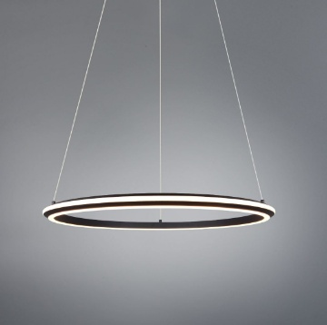 Immagine di Lampadario Amador Nero Per Soggiorno Led 48w CCT Switch Dimmer Trio