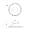Immagine di Plafoniera Disco Led 34w CCT 2700k-4000k Dimmerabile Amador Moka Trio