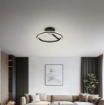 Immagine di Plafoniera Cerchio Nero Led 34w CCT 2700k-4000k Switch Dimmer Amador Trio