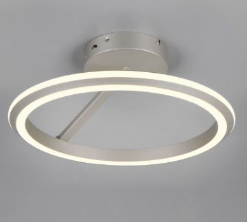 Immagine di Plafoniera Rotonda Nichel Led 34w CCT Dimmer Amador Trio