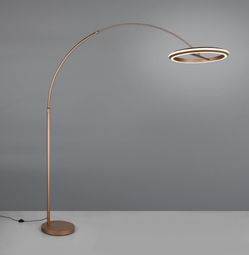 Immagine di Piantana ad Arco Led 21w Dimmerabile Moka Amador Trio