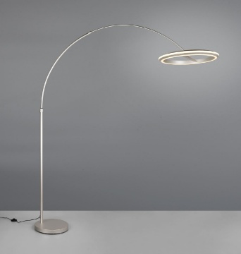 Immagine di Piantana ad Arco Nichel Led 21w CCT Dimmerabile Amador Trio