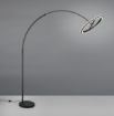 Immagine di Piantana Led Curva Arco Nero 21w CCT Dimmerabile Amador Trio