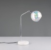 Immagine di Lampada Da Tavolo Cromo Con Sfera Vetro Iridescente Paxton Trio
