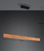 Immagine di Lampadario In Legno Da Tavolo Led CCT Dimmerabile Edgewood Trio