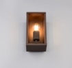 Immagine di Applique Esterna Squadrata E27 Ruggine Con Vetro IP44 Garonne Trio Lighting
