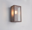 Immagine di Applique Esterna Squadrata E27 Ruggine Con Vetro IP44 Garonne Trio Lighting