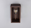 Immagine di Applique Esterna Squadrata E27 Ruggine Con Vetro IP44 Garonne Trio Lighting