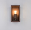 Immagine di Applique Esterna Squadrata E27 Ruggine Con Vetro IP44 Garonne Trio Lighting