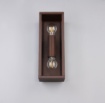 Immagine di Applique Esterni Rettangolare 2 Luci Ruggine Con Vetro IP44 Garonne Trio