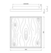 Immagine di Plafoniera Quadrata Legno Led Dimmerabile 41w 3000k Kalea Trio