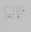 Immagine di Applique Slim Doppia Luce LED 12w 3000k Wallet IP54 Corten Isyluce 509W