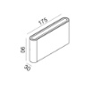 Immagine di Applique Esterno Slim 175mm Biemissione Led 12w Antracite IP54 GES881 Gea