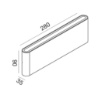 Immagine di Applique Esterno Slim Marrone Led 24w Biemissione IP54 GES885 Gea