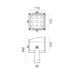 Immagine di Faretto Quadrato Orientabile Da Giardino Led 18w CCT Ottica 40° IP65 Gea