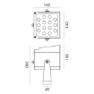Immagine di Proiettore Cubo Orientabile Per Esterni Led 31w CCT 40° IP65 Gea