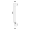 Immagine di Lampada Con Picchetto Per Esterni Fiaccola Led 80 cm IP65 Gea