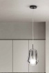 Immagine di Lampadario Thelma Base Oro Con 6 Pendenti Vetro Multicolor Ondaluce