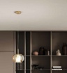 Immagine di Lampadario Thelma Base Oro Con 6 Pendenti Vetro Multicolor Ondaluce