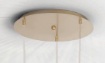 Immagine di Lampadario Thelma 3 Luci Base Oro Con Vetri Colorati Ondaluce