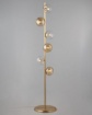 Immagine di Piantana Looper Oro 6 Sfere Vetro Ambra Trasparenti Leolux