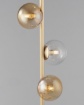 Immagine di Piantana Looper Oro 6 Sfere Vetro Ambra Trasparenti Leolux
