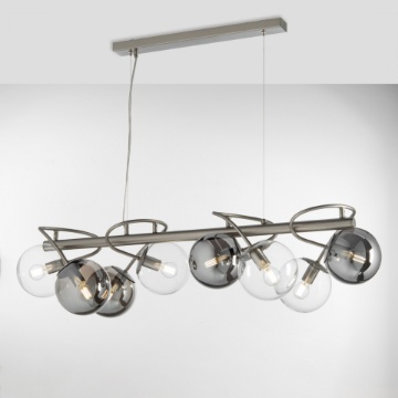 Immagine di Lampadario Globe 8 Luci Sfere Vetro Per Soggiorno Moderno