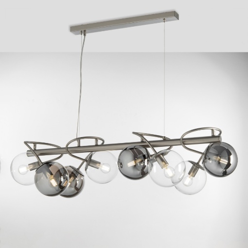 Immagine di Lampadario Globe 8 Luci Sfere Vetro Per Soggiorno Moderno