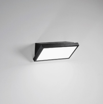 Immagine di Applique Esterna Inclinata Nero Led 20w Colore Luce Settabile
