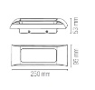 Immagine di Applique Biemissione Led Per Esterni IP65 Led 12w 3000k-4000k