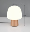Immagine di Lampada Da Comodino Moka Fungo Vetro Bianco Steen Trio