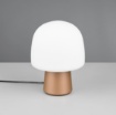 Immagine di Lampada Da Comodino Moka Fungo Vetro Bianco Steen Trio
