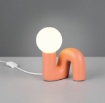 Immagine di Lumetto Ceramica Arancio Con Sfera Vetro Quinn Trio