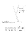Immagine di Lampada Da Comodino Moderna Beige Led Gx53 Coda Trio