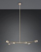 Immagine di Lampadario Moderno Da Tavolo Beige Con Faretti Ruotabili Coda Trio