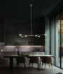 Immagine di Lampadario Moderno Da Tavolo Beige Con Faretti Ruotabili Coda Trio