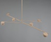 Immagine di Lampadario Moderno Da Tavolo Beige Con Faretti Ruotabili Coda Trio