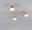 Immagine di Lampada Soffitto Beige Con 3 Faretti Ruotabili Led Gx53 Coda Trio
