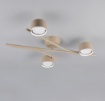Immagine di Lampada Soffitto Beige Con 3 Faretti Ruotabili Led Gx53 Coda Trio