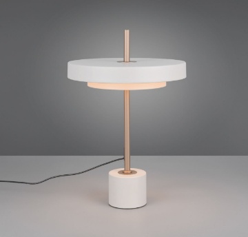 Immagine di Lampada Da Tavolo Keaton Grigio Oro Led 12w CCT Dimmerabile Trio