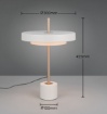 Immagine di Lampada Da Tavolo Keaton Grigio Oro Led 12w CCT Dimmerabile Trio