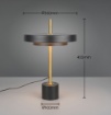 Immagine di Lampada Tavolo Keaton Nero Oro Led CCT Dimmerabile Trio