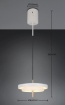 Immagine di Sospensione Da Tavolo Keaton Grigio Led CCT Switch Dimmer Trio
