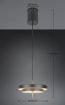 Immagine di Sospensione Nero Oro Per Tavolo Keaton Led Luce Regolabile Trio