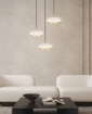 Immagine di Lampadario Rotondo Grigio Tre Dischi Led Dimmerabile CCT Keaton Trio